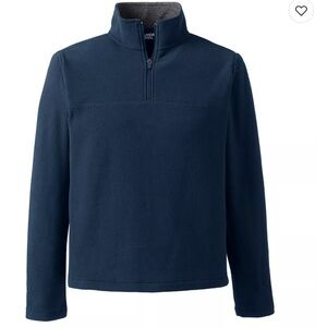 Land’s End Men's Navy Blue Half-Zip Fleece Sweater
